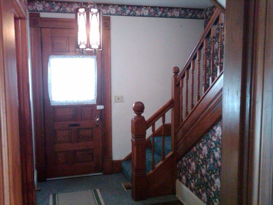 The entry hall in the old house at 260 S Vine St Marion, Ohio