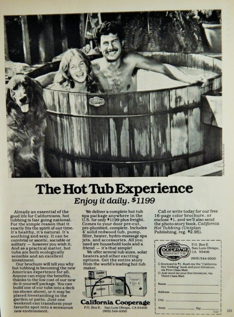 Vintage Ad for a California Redwood Hot Tub