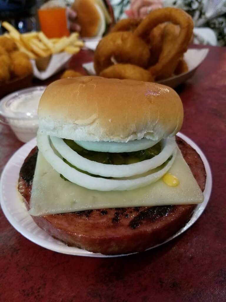 The fried bologna sandwich from G&R Tavern in Waldo, Ohio