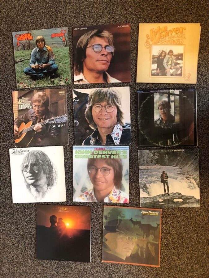 Compilation of John Denver album covers