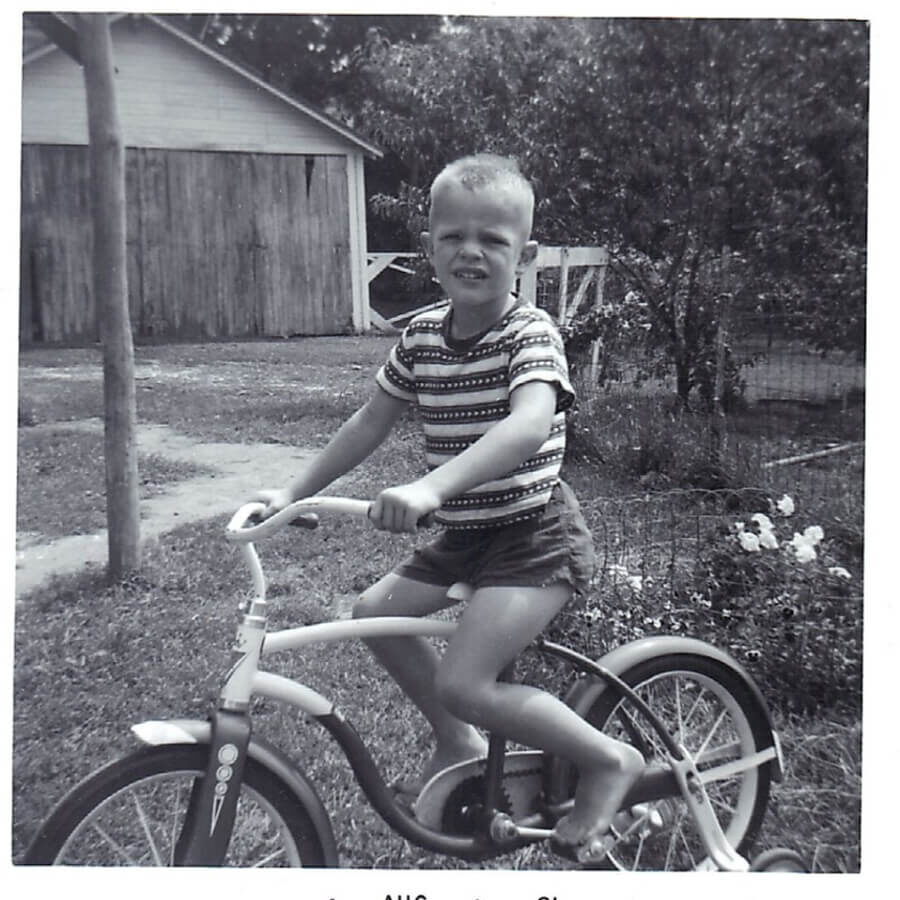 Daryl Hoffman in the backyard at 358 Mary St Marion, Ohio