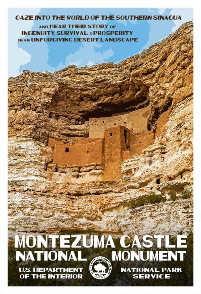 National Park poster for Montezuma Castle National Monument