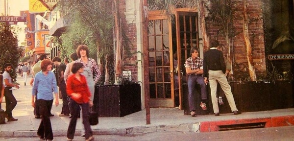 Vintage photo of the Blue Parrot gay bar in West Hollywood, CA