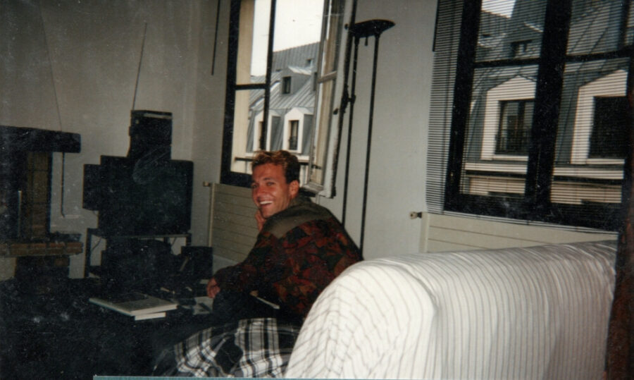 My favorite French boyfriend, Yannic in my apartment in Paris