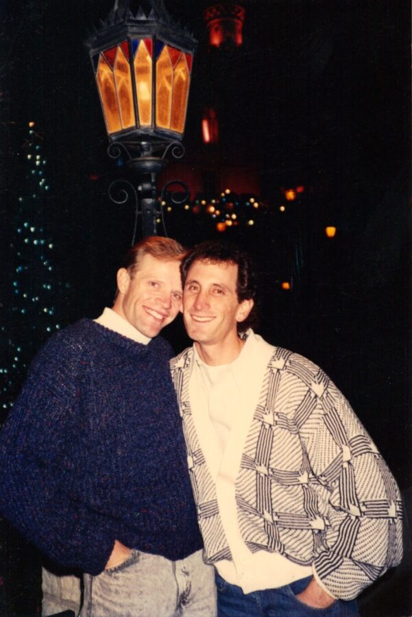 Sky Hoffman and Scott Zuker at the first Gay Night at Disneyland