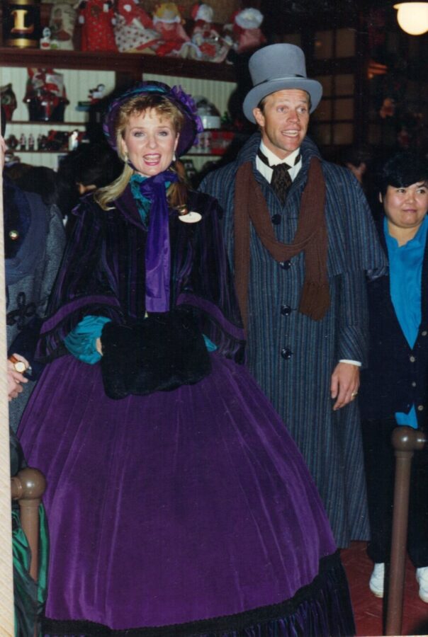 Sky Hoffman singing as a Dickens Caroler at Disneyland, 1987