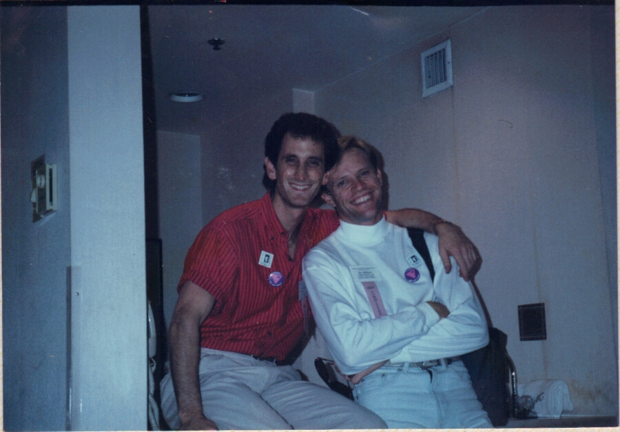 Scott Zucker & Sky Hoffman able to relax after the PFLAG show