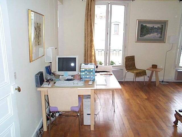 Looking into Schuyler Hoffman's apartment in Paris from the entry hall