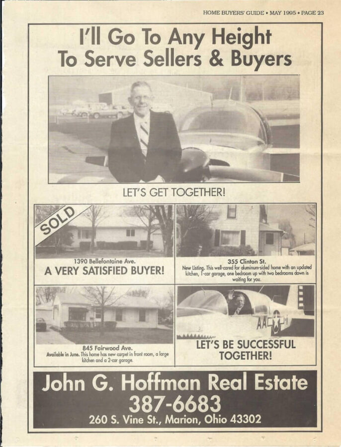 John G Hoffman real estate ad